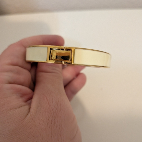 Kate Spade Cream and Gold Bangle Bracelet - Picture 5 of 7